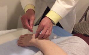 Acupuncture treatment of the ankle